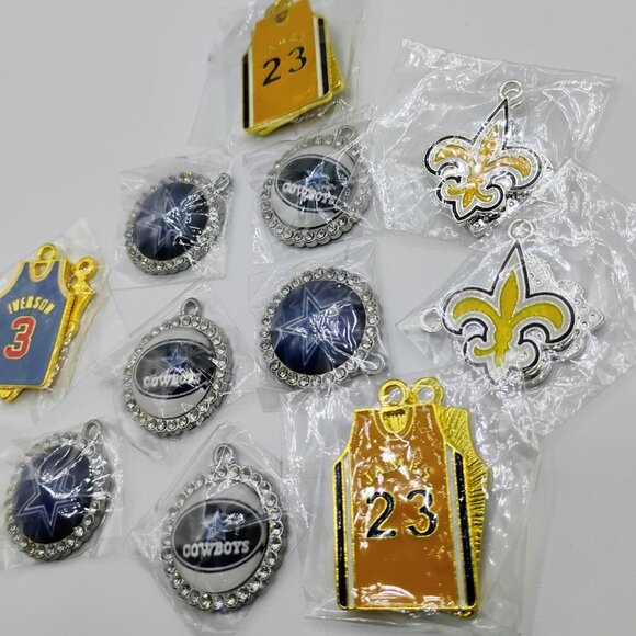 16 piece sports charms - Lebron, Allen Iverson, Cowboys & Saints - Picture 4 of 4